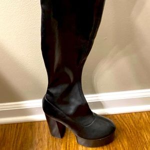 Brand New knee high boots leather